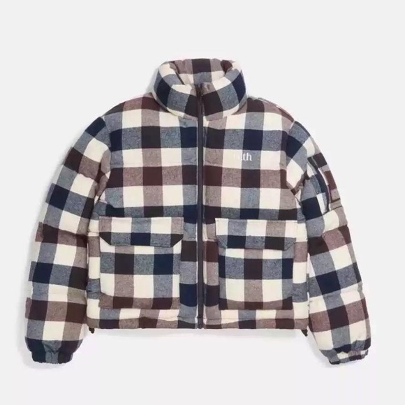 Kith Plaid Jacket in Blue, White, and Brown - Picture 4 of 10